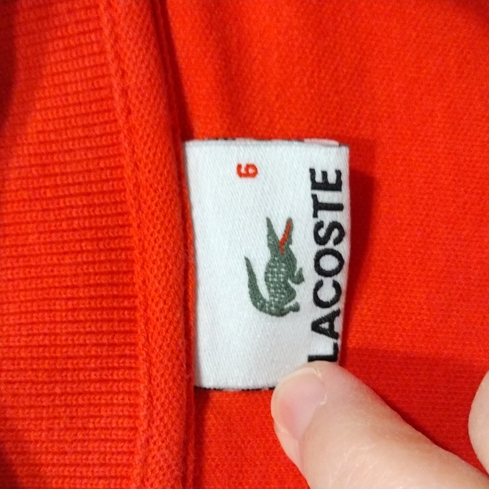 Lacoste Men's Light Red/Coral Polo Shirt Size 6 (XL) -Casual Academia Normalcore - Picture 2 of 8